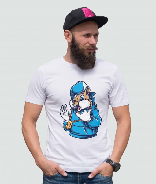 Мъжка тениска с щампа Арт Funky chipmunk